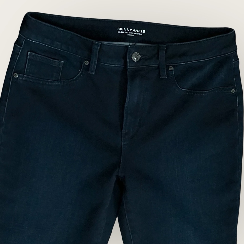 Chico's Darkest Blue Skinny Ankle Jeans C238 - Picture 5 of 7